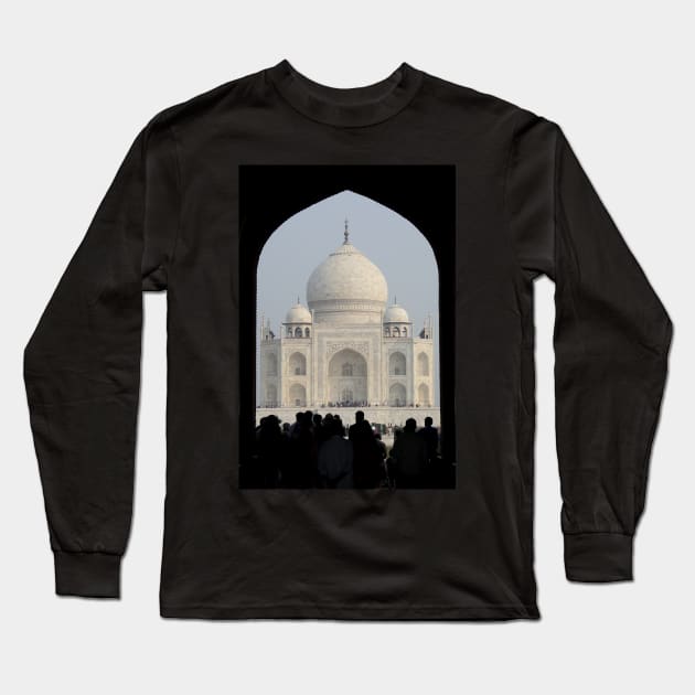 Taj Mahal Through The Gate Long Sleeve T-Shirt by Carole-Anne